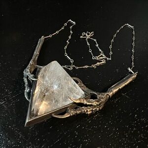 RARE large crystal tomb necklace